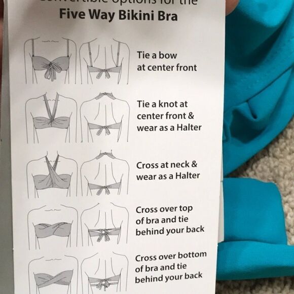 Coco Reef bra sized Teal bikini set. 36/38DD-XL - Picture 9 of 10